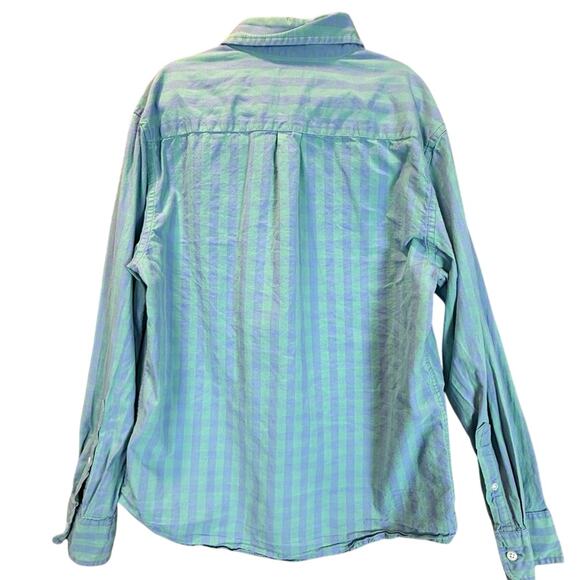 Crewcuts Blue Green Purple Gingham Button Down Shirt Boys 12 Easter Spring - Picture 4 of 8